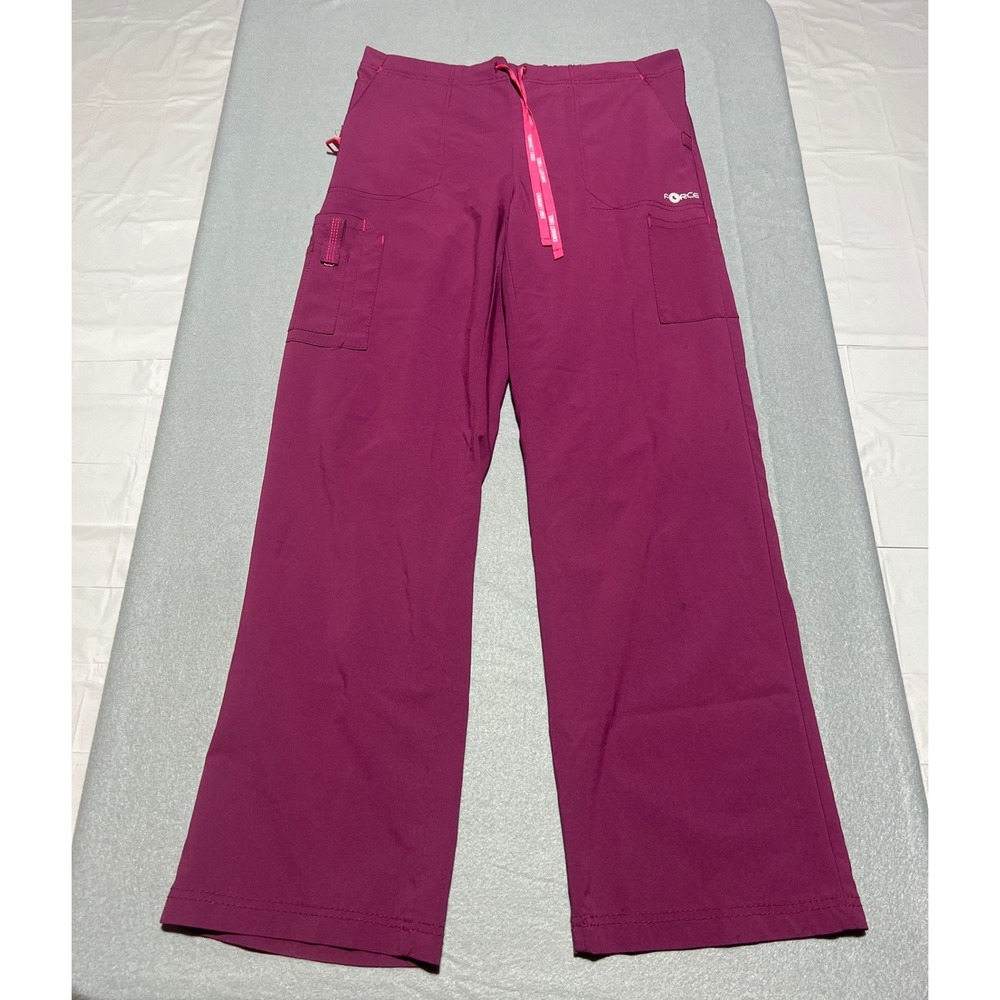 Carhartt Force Womens Cargo Scrub Pants Berry Purple Size Medium Regular C52110